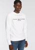 Sweat logo Tommy Hilfiger blanc en coton bio - Georgespaul