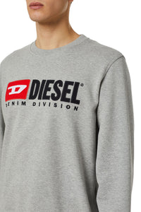 Sweat col rond pour homme à imprimé logo Diesel gris | Georgespaul
