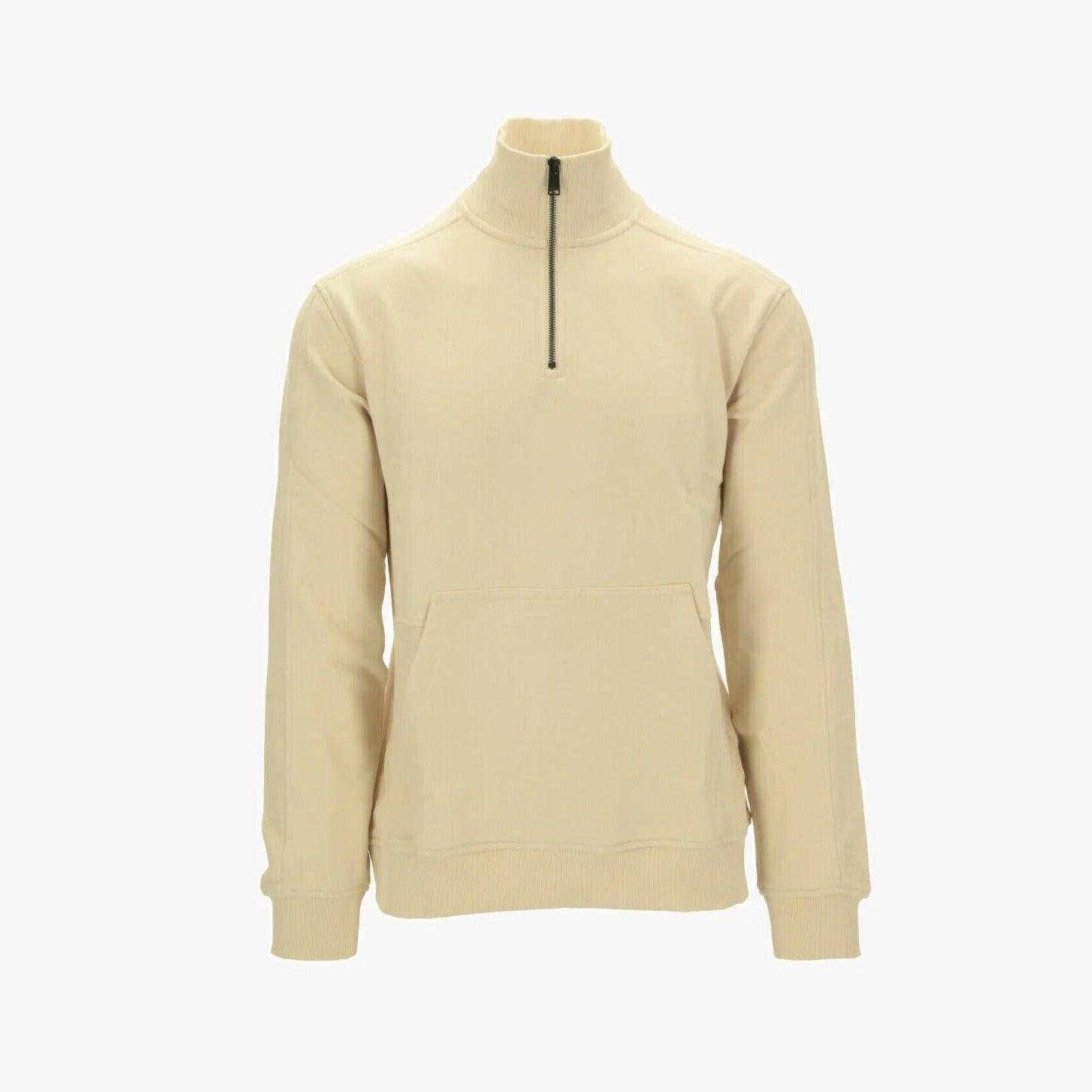 Sweat demi zip BOSS blanc - Georgespaul