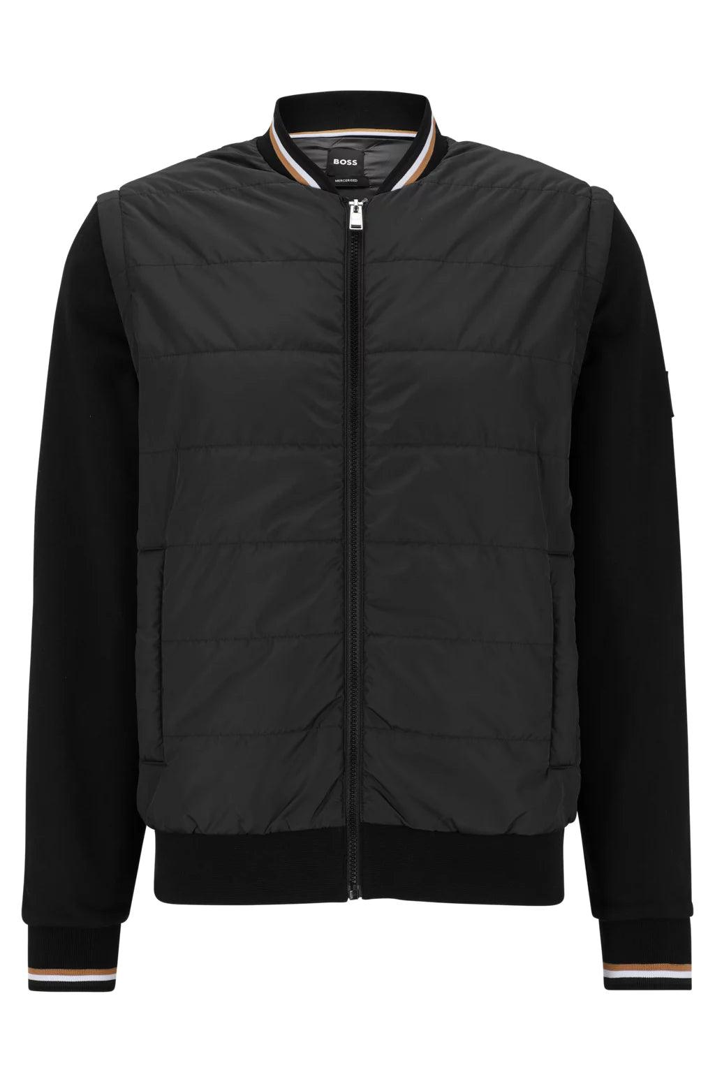 Blouson bi-matière BOSS noir - Georgespaul