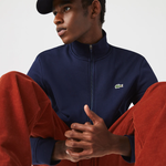 Charger l&#39;image dans la galerie, Sweat zippé Lacoste marine en molleton de coton

