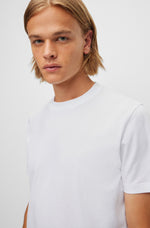 Charger l&#39;image dans la galerie, T-Shirt BOSS blanc en jersey pour homme | Georgespaul
