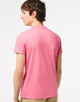 T-Shirt Lacoste rose en coton pima pour homme I Georgespaul