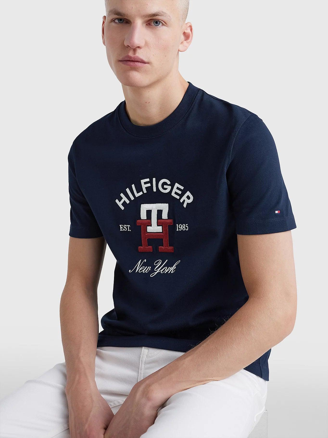 T-Shirt Tommy Hilfiger marine en coton bio - Georgespaul