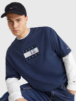 Afbeelding in Gallery-weergave laden, T-Shirt drapeau Tommy Jeans marine pour homme I Georgespaul

