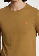 Afbeelding in Gallery-weergave laden, T-Shirt homme Ralph Lauren ajusté marron en jersey | Georgespaul
