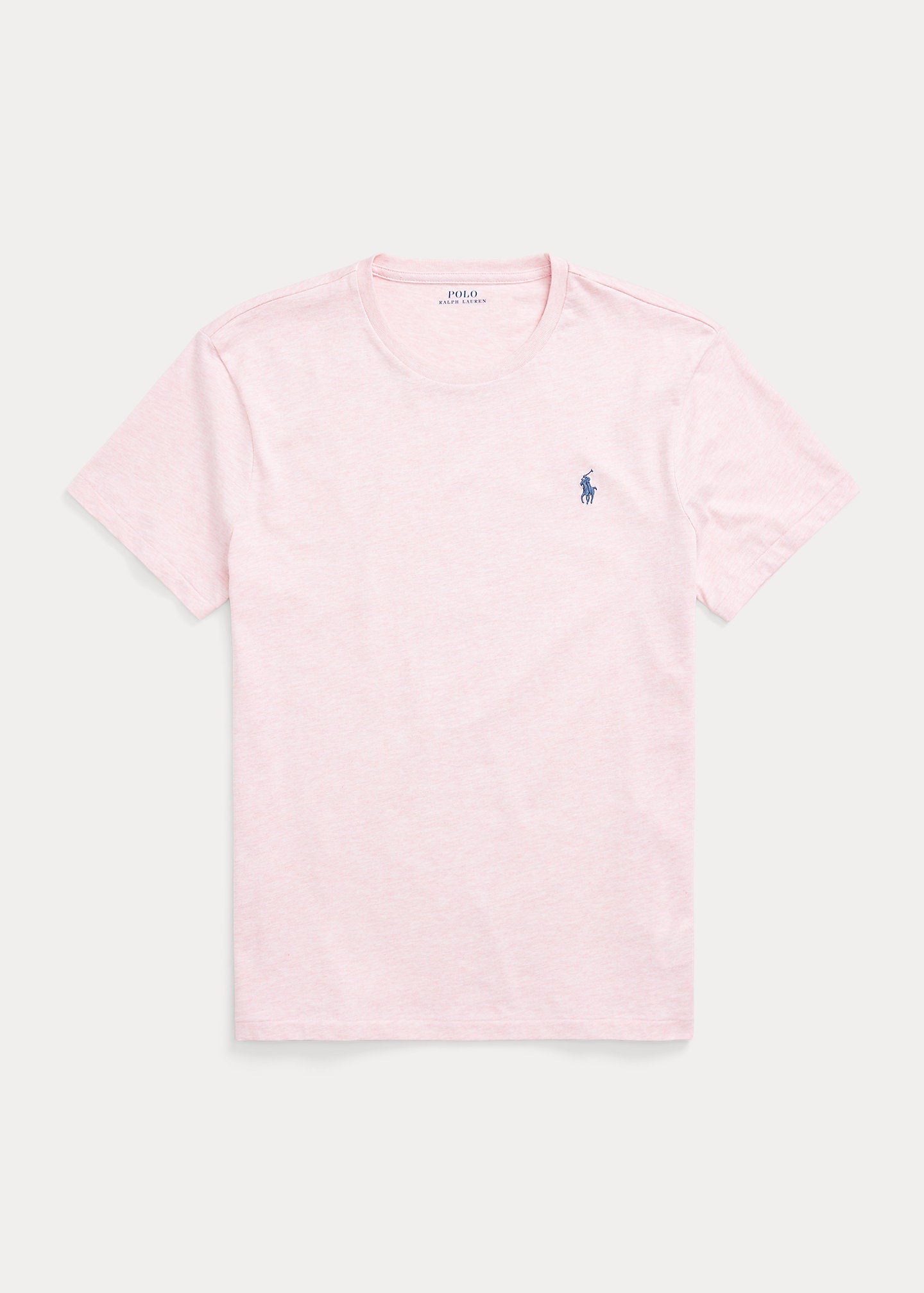 T-Shirt homme Ralph Lauren ajusté rose clair en jersey | Georgespaul