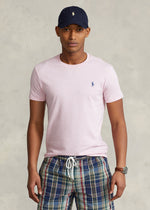 Laden Sie das Bild in den Galerie-Viewer, T-Shirt homme Ralph Lauren ajusté rose clair en jersey | Georgespaul
