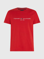 Afbeelding in Gallery-weergave laden, T-Shirt logo poitrine Tommy Hilfiger rouge pour homme I Georgespaul
