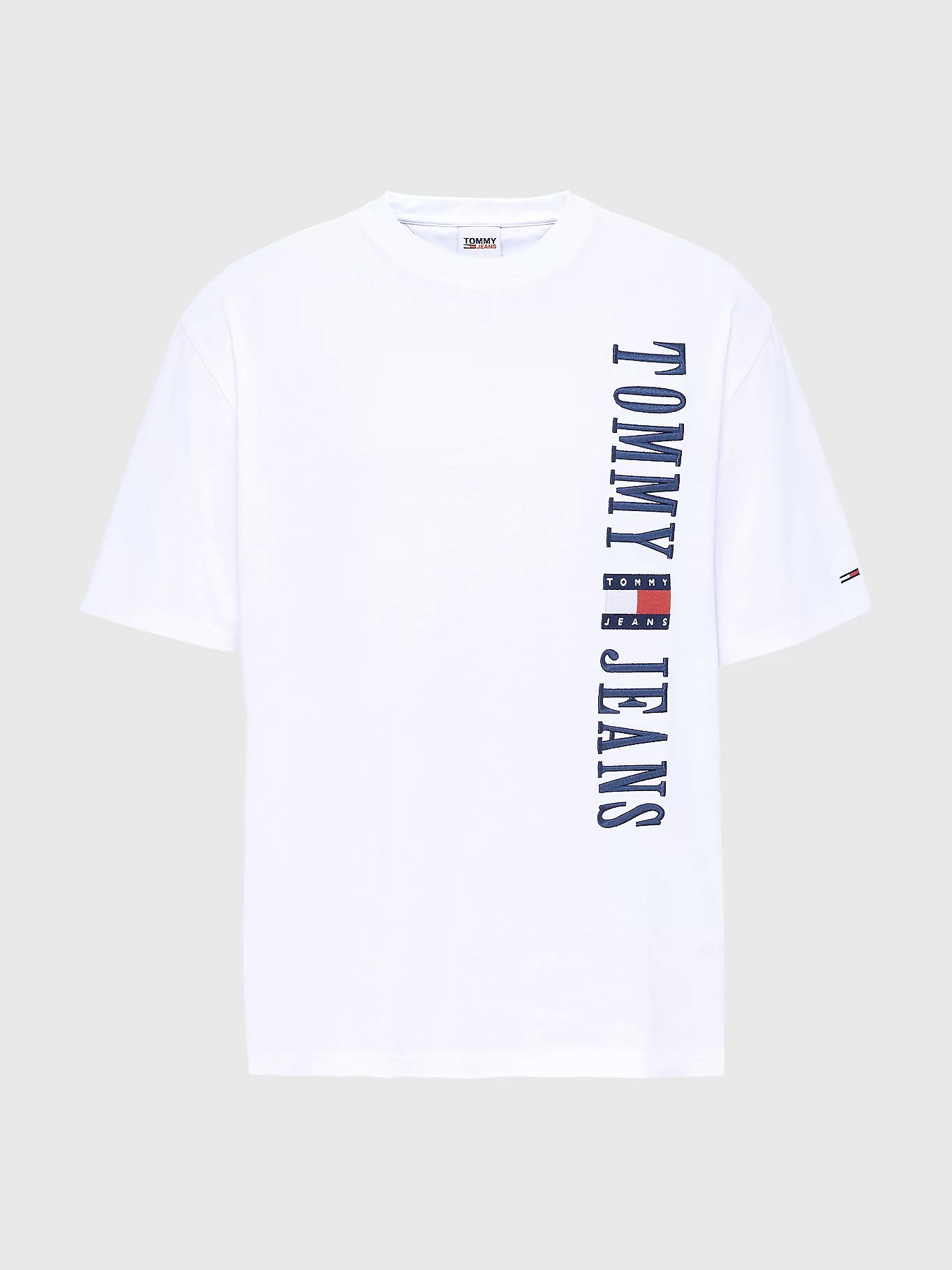T-Shirt logo vertical Tommy Jeans blanc I Georgespaul