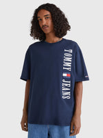 Afbeelding in Gallery-weergave laden, T-Shirt logo vertical Tommy Jeans marine I Georgespaul
