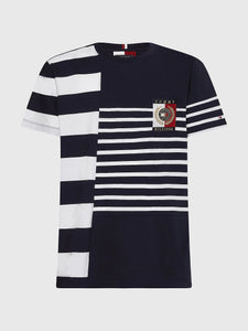 T-Shirt marinière Tommy Hilfiger marine pour homme | Georgespaul