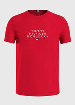 Laden Sie das Bild in den Galerie-Viewer, T-Shirt Tommy Hilfiger rouge | Georgespaul
