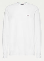 Afbeelding in Gallery-weergave laden, T-Shirt manches longues Tommy Hilfiger ajusté blanc coton bio
