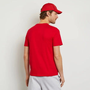 T-Shirt uni Eden Park rouge en coton pour homme I Georgespaul