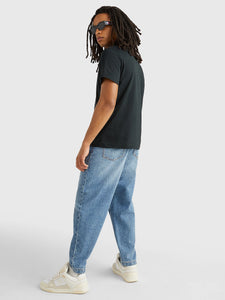 T-shirt classique Tommy Jeans noir coton bio pour homme | Georgespaul