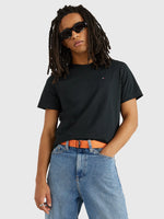Charger l&#39;image dans la galerie, T-shirt classique Tommy Jeans noir coton bio pour homme | Georgespaul
