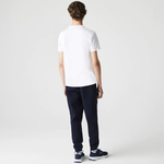Afbeelding in Gallery-weergave laden, T-shirt col V homme Lacoste blanc coton pima | Georgespaul
