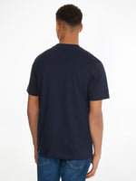 Laden Sie das Bild in den Galerie-Viewer, Marineblaues T-Shirt aus Bio-Baumwolle von Tommy Hilfiger
