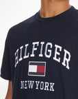 T-Shirt Tommy Hilfiger marine en coton bio - Georgespaul