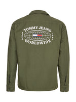 Charger l&#39;image dans la galerie, Chemise pour homme Tommy Jeans kaki en dobby | Georgespaul
