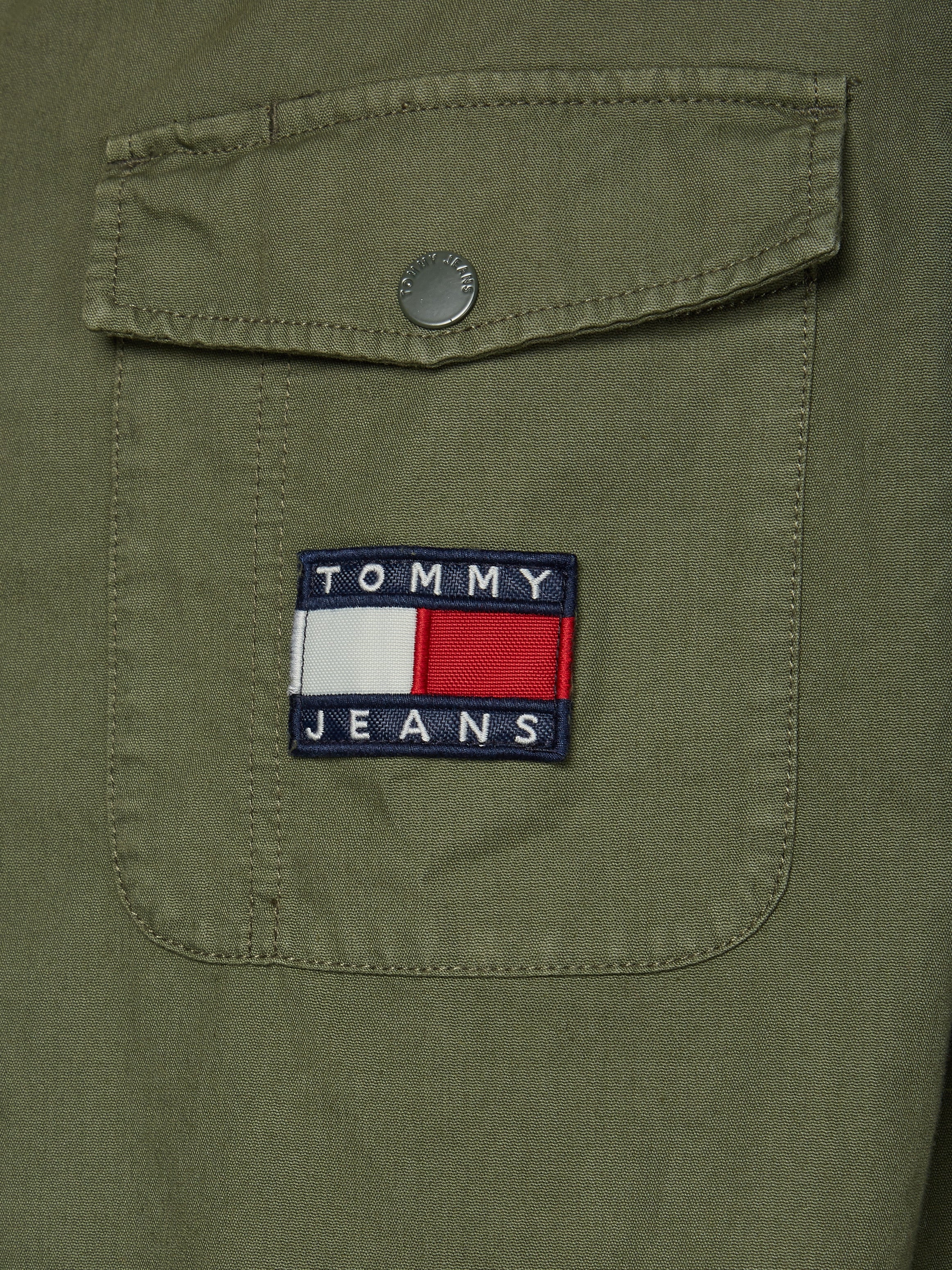 Chemise pour homme Tommy Jeans kaki en dobby | Georgespaul