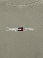 Charger l&#39;image dans la galerie, Sweat col rond Tommy Jeans kaki en coton bio | Georgespaul
