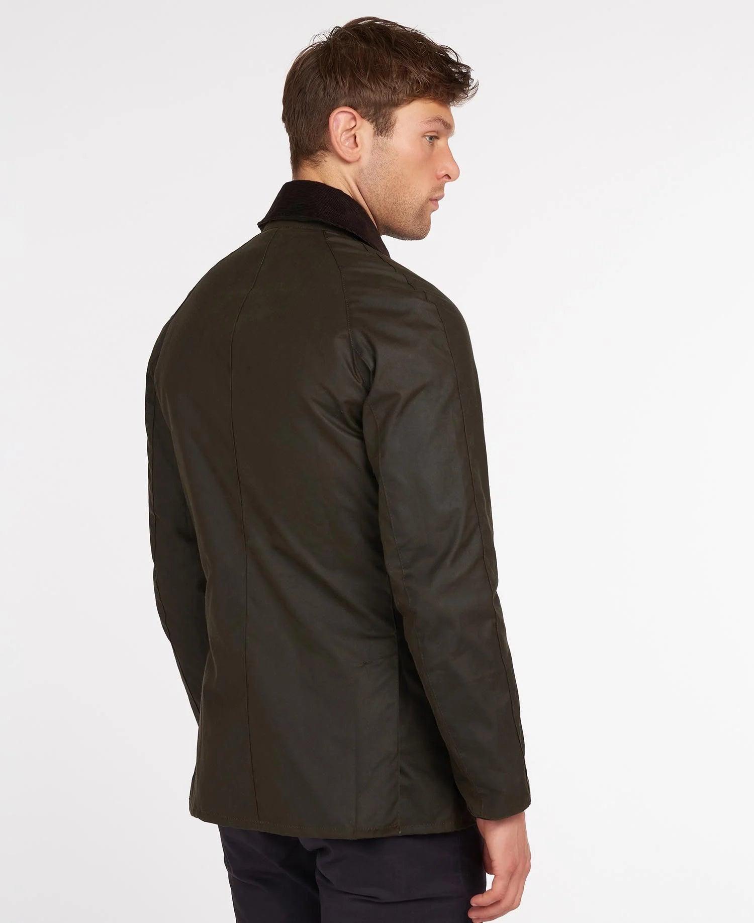 Veste Ashby Barbour kaki en coton ciré - Georgespaul