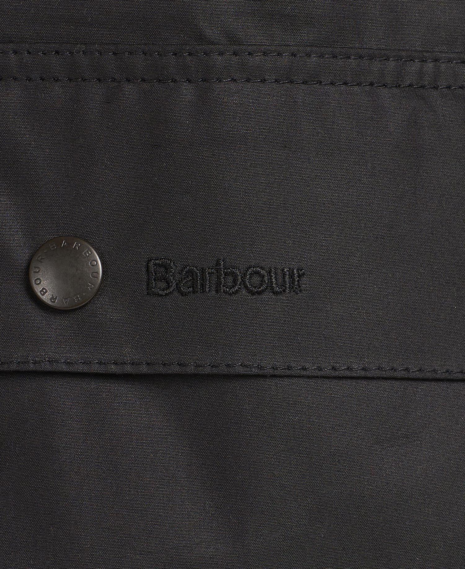 Veste Ashby Barbour noire en coton ciré - Georgespaul