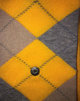 Chaussettes losanges Burlington hautes jaune coton