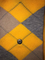 Laden Sie das Bild in den Galerie-Viewer, Hohe Burlington-Socken aus gelber Baumwolle mit Rautenmuster
