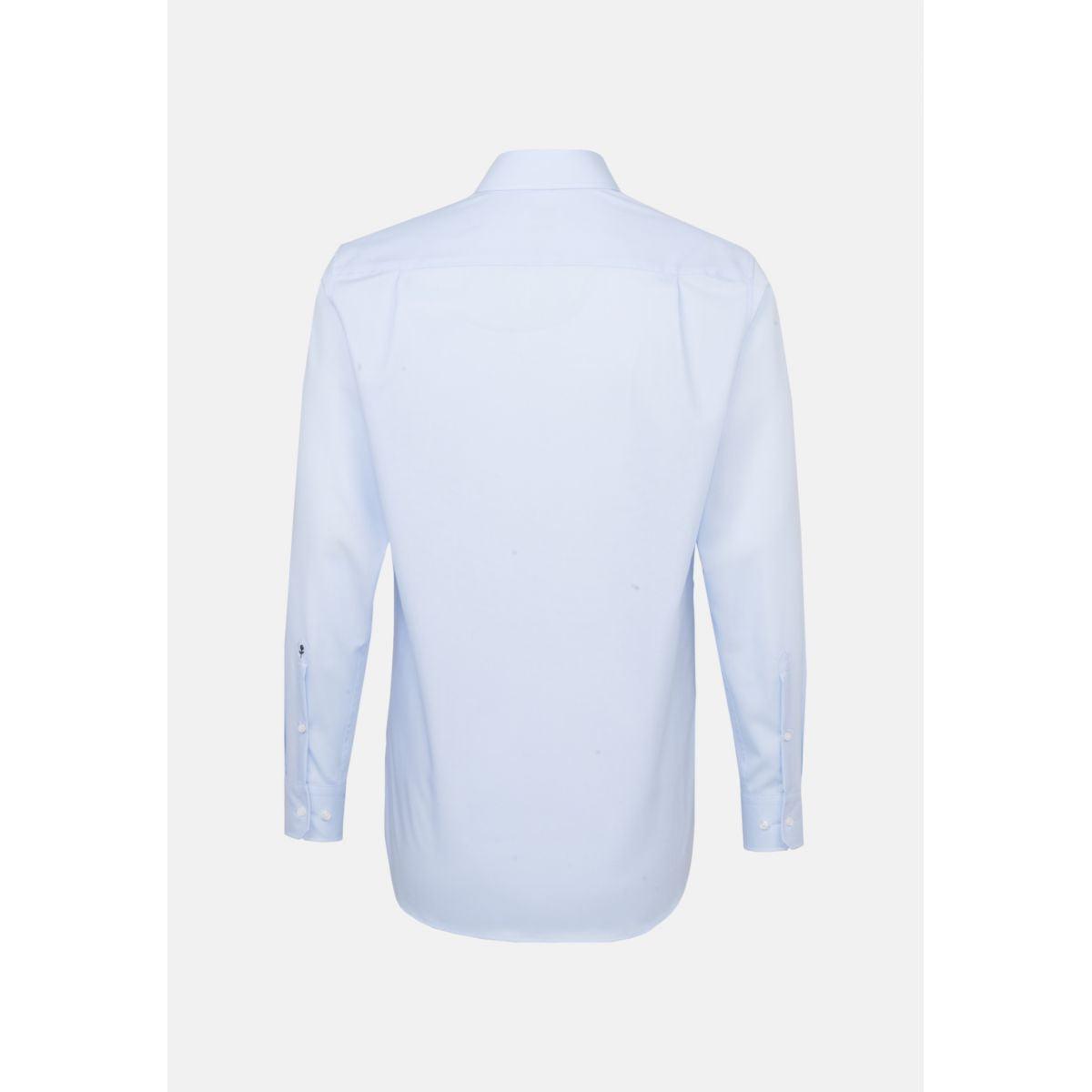 Chemise Seidensticker coupe droite bleue sans repassage - Georgespaul