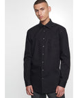 Chemise Seidensticker coupe droite noire sans repassage - Georgespaul