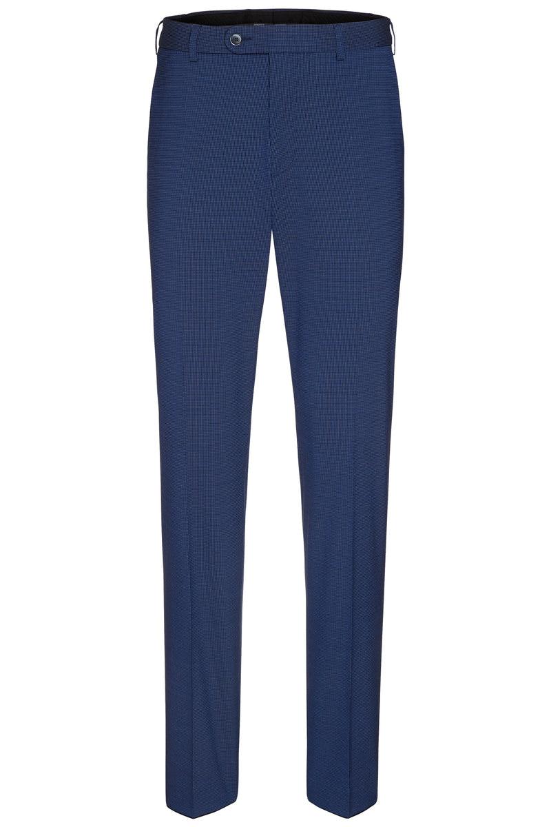 Pantalon de costume Digel bleu en laine mélangée - Georgespaul