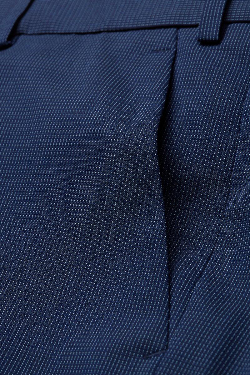 Pantalon de costume Digel bleu en laine mélangée - Georgespaul