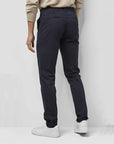 Pantalon chino Meyer marine en twill de coton - Georgespaul