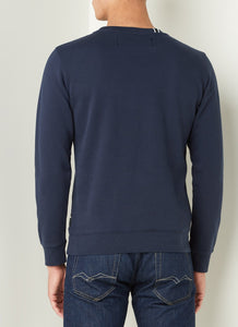 Marineblaues Replay-Sweatshirt mit Rundhalsausschnitt