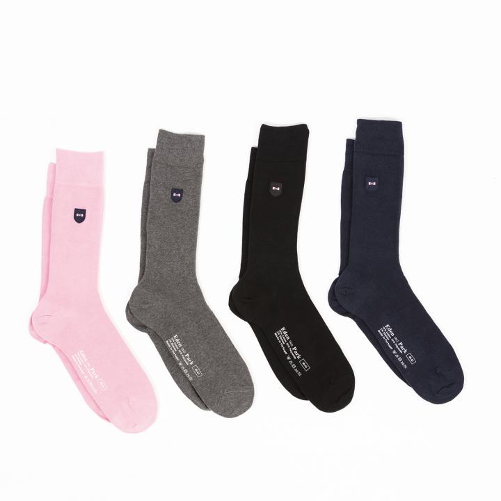 Coffret 4 paires de chaussettes homme Eden Park rose | Georgespaul