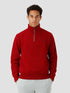 Sweat demi zip Ralph Lauren rouge en coton - Georgespaul