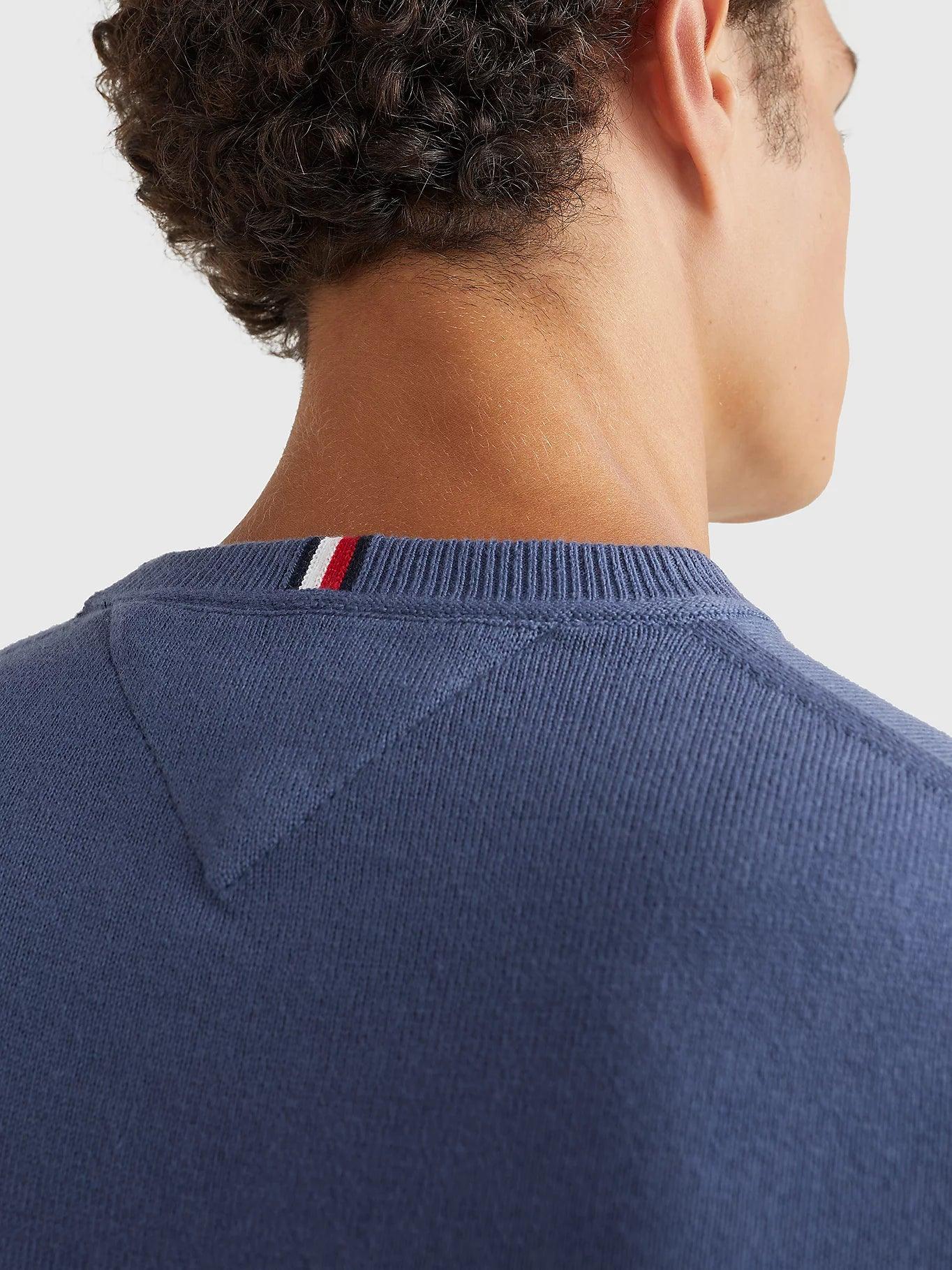 Pull Tommy Hilfiger bleu en cachemire - Georgespaul