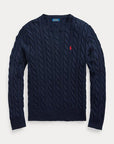 Pull torsadé Ralph Lauren marine en coton - Georgespaul